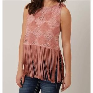 En Crème Fringe Blush Tank Top